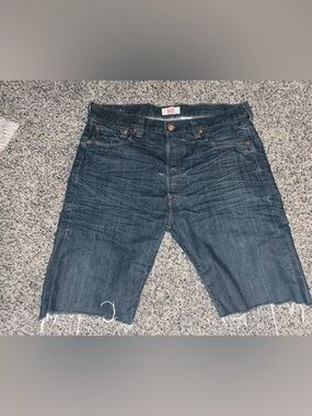 Levi's Dark Blue 501 Cut-Off Men's Jeans